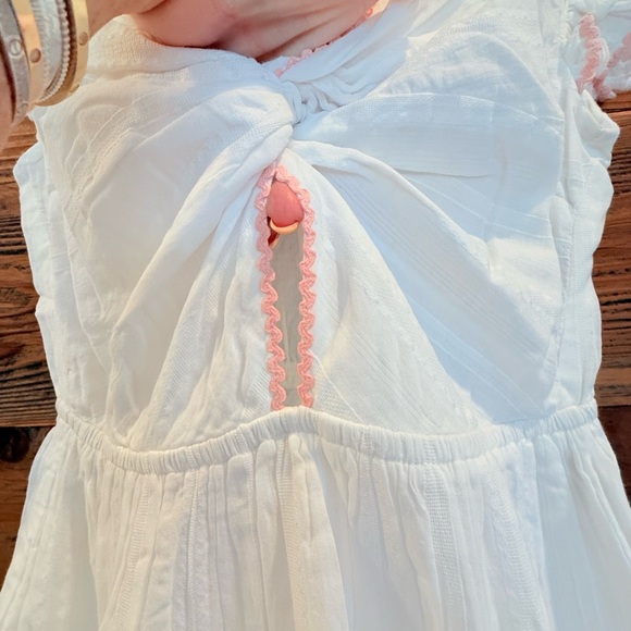 CELINA MOON Flavia White and Pink Cotton Maxi Dress - Picture 6 of 10